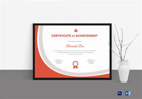 Badminton Certificate Design Template In Word Psd