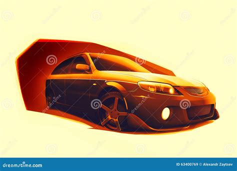 Fast Cars Sketch Stock Illustration Illustration Of Wheels 63400769