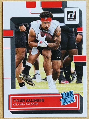 Panini Donruss Tyler Allgeier Rated Rookie Rc Nm Atlanta