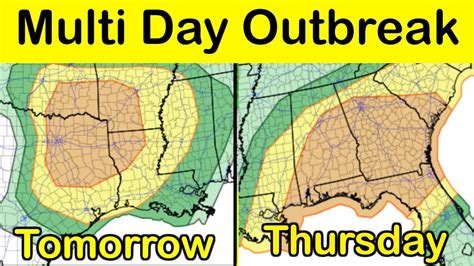 Multi Day Severe Weather Threat Now More Likely Enhanced Risk Tornadoes Hail And Strong