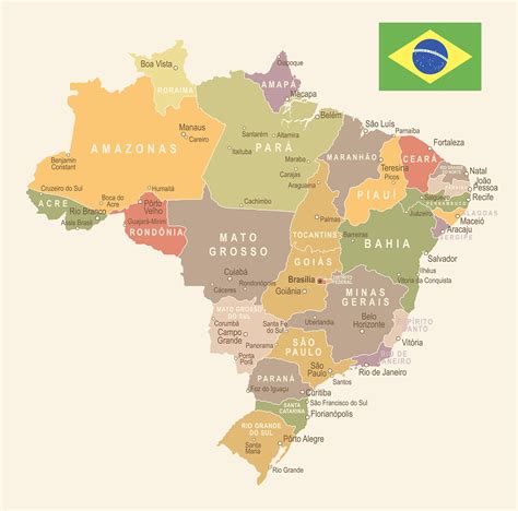 Mapa Do Brasil Estados Capitais Cidades E Regiões Significados