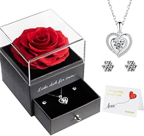 Miofula Ewige Echte Rose Geschenke F R Frauen Infinity Rosenbox Mit