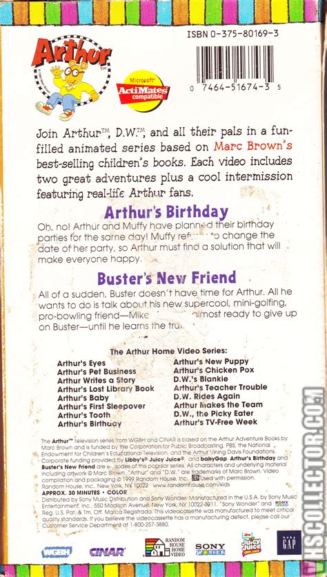 Arthur's Birthday | VHSCollector.com