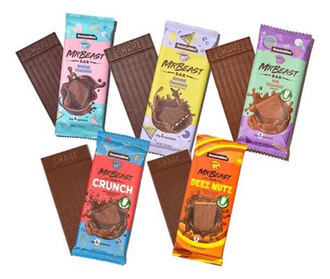 Mr Beast Chocolate 5 Barras Pack Envío Gratis