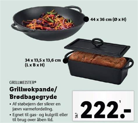 GRILLMEISTER Grillwokpande Brødbagegryde tilbud hos Lidl