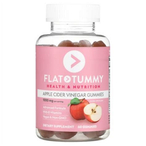 Flat Tummy Apple Cider Vinegar Gummies Natural Apple 1 000 Mg 60 Gummies 60 Count Kroger