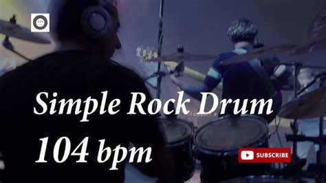 Simple Rock Drum Groove 104 Bpm HQ YouTube