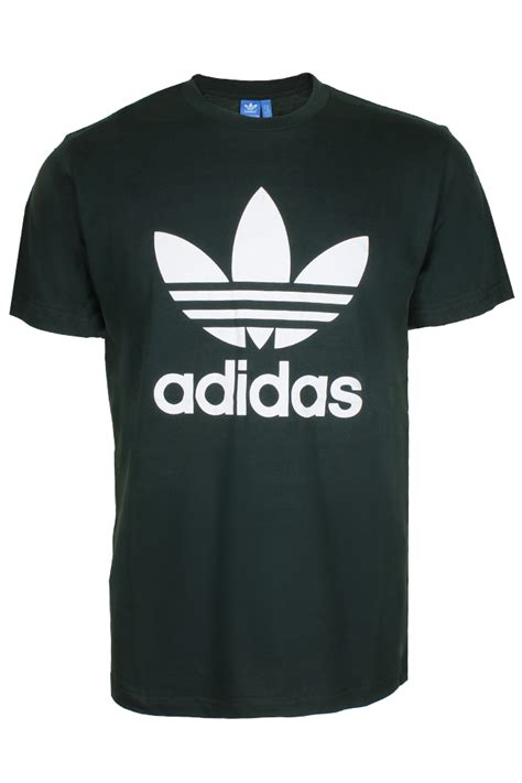 Adidas Men S Short Sleeve Trefoil Logo Graphic T Shirt Green Night Xl