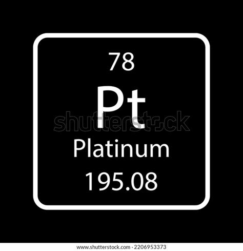 Platinum Symbol Chemical Element Periodic Table Stock Vector (Royalty ...