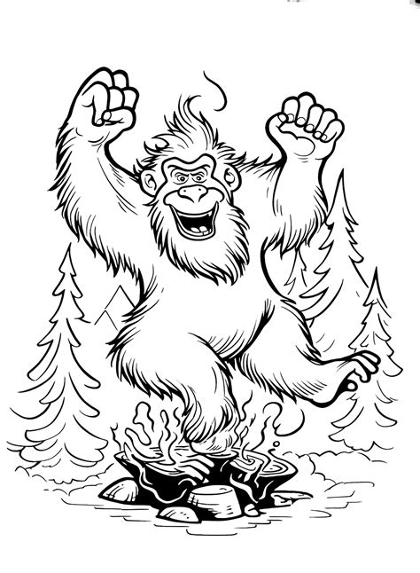 30 Bigfoot Coloring Pages