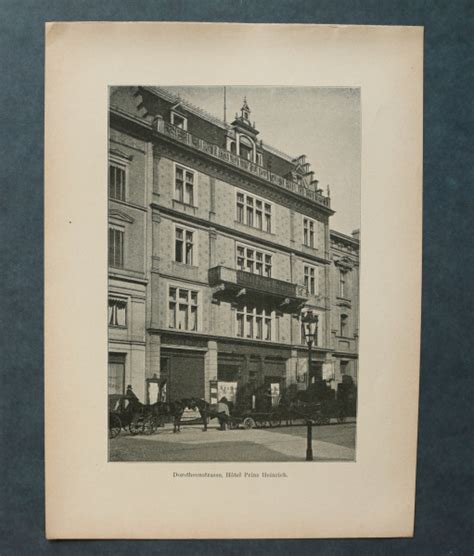 Ansichtskarten Design Kunst Blatt Architektur Berlin 1898 Hotel Prinz