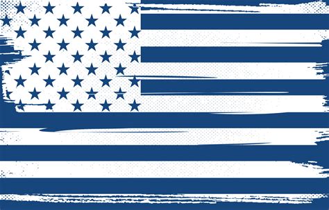 Dark Blue Distressed American Flag Background 7328288 Vector Art at ...