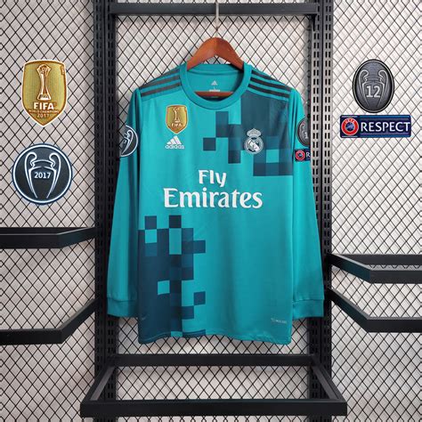 Retro Real Madrid 1718 Third Jersey Long Sleeve