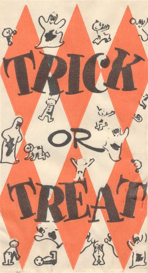 Vintage Mini Trick Or Treat Bags Atomic Redhead