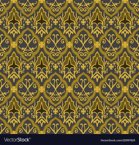 Gold royal pattern seamless background Royalty Free Vector