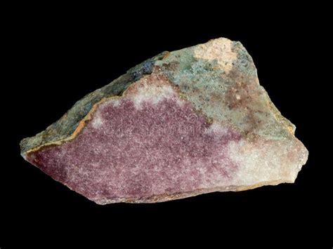 Purple And Green Lepidolite Mica Lithium Ore Mineral Stock Image