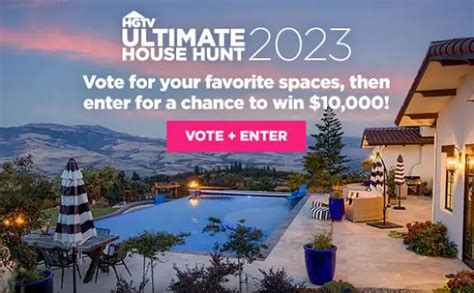 HGTV Ultimate House Hunt Giveaway 2023 Win 10000 Cash SweepstakeBible