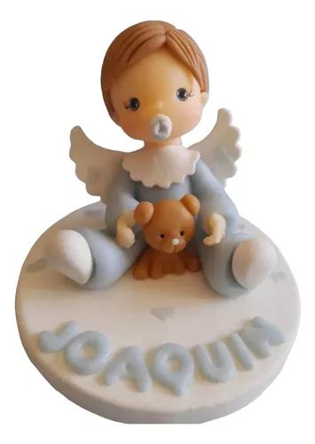 Adorno Torta Bautismo Angelito Angelita Porcelana Fria En Venta En