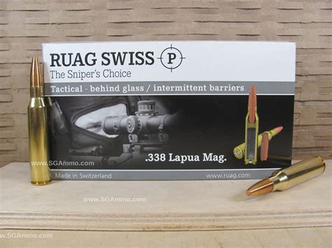 20 Round Box 338 Lapua Magnum 250 Grain Swiss P Tactical Ammo By Ruag