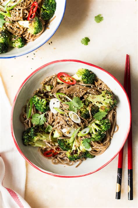 Sesame Soba Noodles With Broccoli Lazy Cat Kitchen