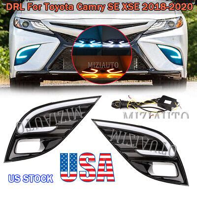 LED Daytime Running Fog Lights For Toyota Camry SE XSE 2018 2020 DRL