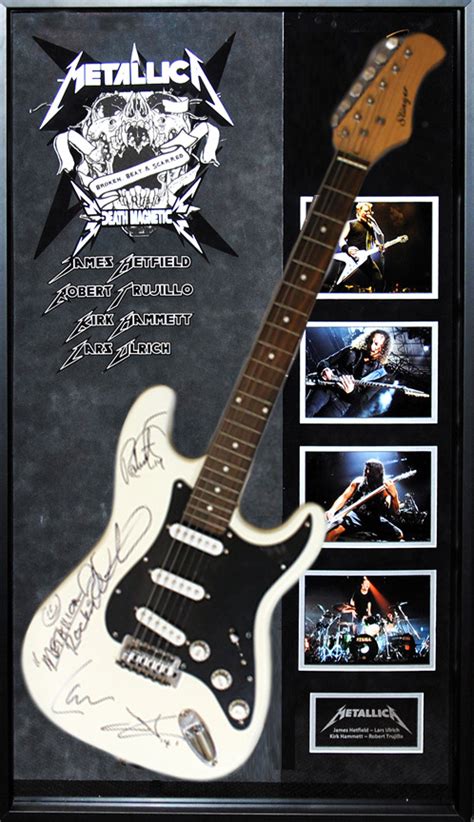 Sold Price: "Metallica" - Death Magnetic Guitar signed by all 4 members ...