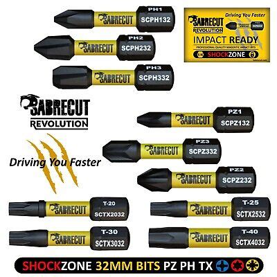 Sabrecut Mixed Impact Bits Pz Ph Tx Mm Milwaukee Dewalt Professional