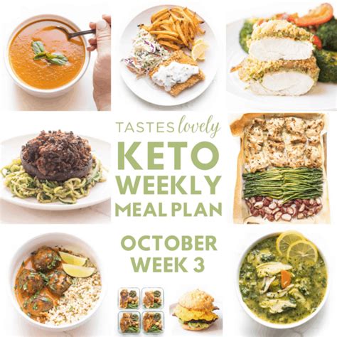 Keto Weekly Meal Plan October Week Tastes Lovely