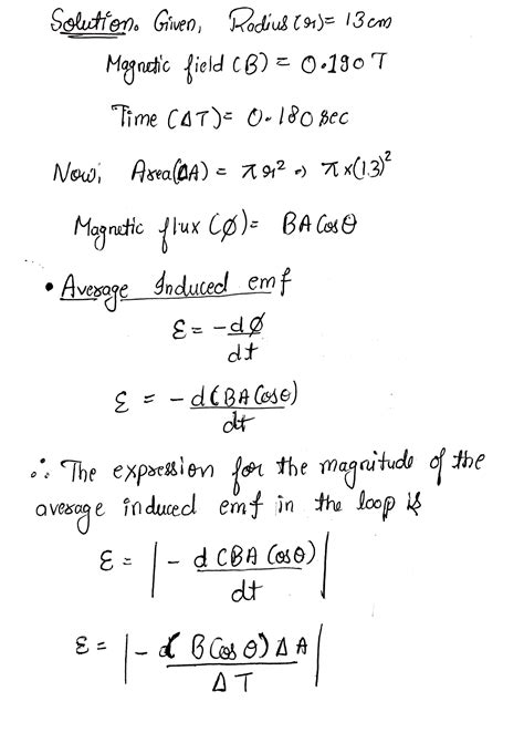 Solved The Flexible Loop In The Figure Below Has A Radius Of 13 0 Cm