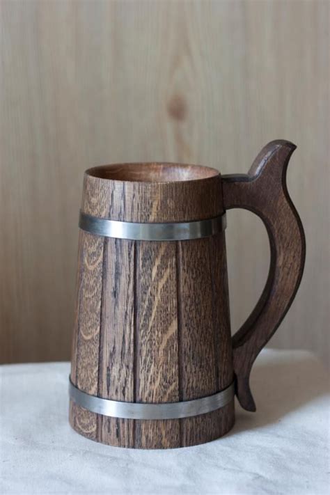 Wooden Beer Mug 0 7 L 23oz Groomsmen T Tankard Wooden Beer Tankard Groom T Wooden