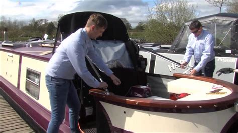 How To Collapse And Erect A Narrowboat Pram Boat Cover Youtube