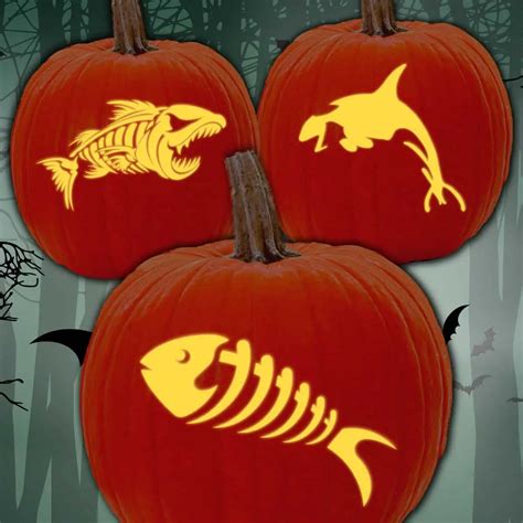 Free Fish Pumpkin Carving Patterns Stencils Artsy Pretty Plants