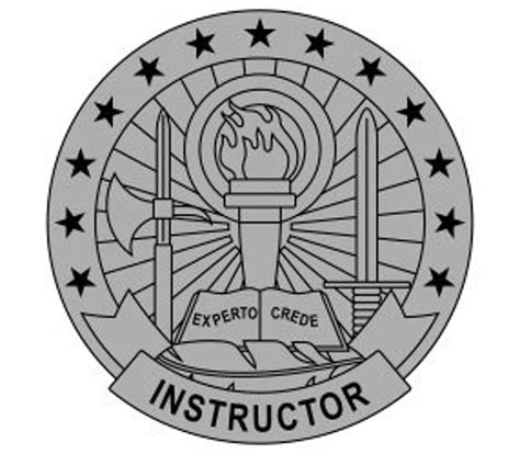 Us Army Basic Instructor Identification Badge Vector Files Dxf Eps Svg Ai Crv Etsy