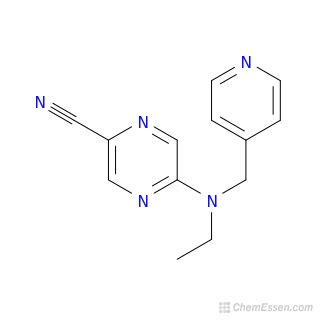 5 Ethyl Pyridin 4 Ylmethyl Amino Pyrazine 2 Carbonitrile Structure