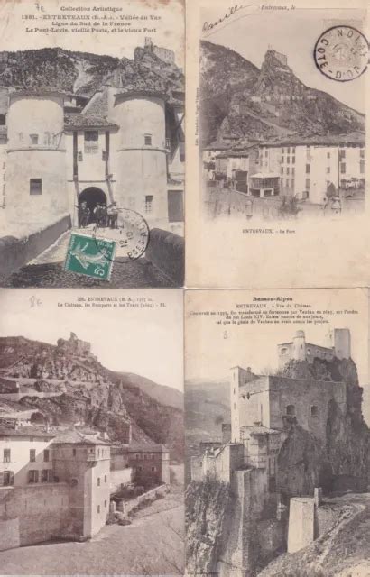 Lot De Cartes Postales Anciennes Postcard Entreveaux Alpes De Haute