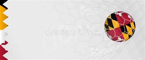 Banner Design Of A Football Ball With Flag Of Maryland In Football Net The Goal By National