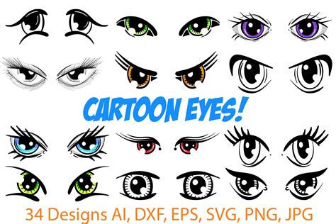 Cartoon Eyes Svg Eyelashs Svg Eyes Svg Unicorn Eyes Bunny Eyes Big Eyes