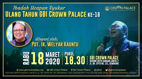 Breaking News Gbi Crown Palace Maret Youtube