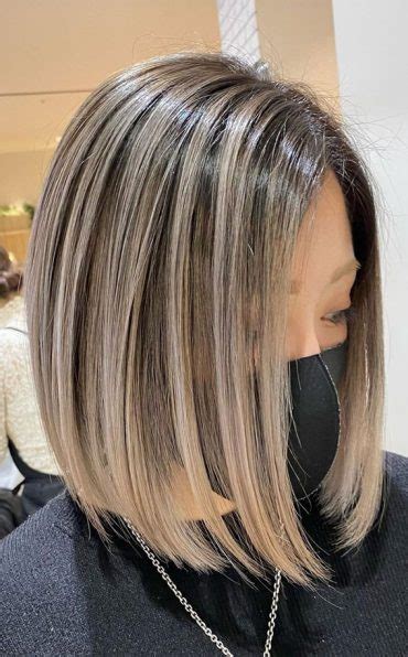 49 Autumn 2022 Hair Colour Trends Ombre Blonde Lob Haircut