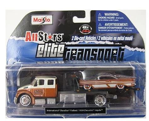 Maisto Elite Transport Int L Dura Star Flatbed 1959 Chevrolet Impala 1 64 Model Maisto