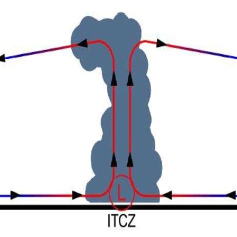 2. A schematic representation of the Hadley cell. Low and high surface ...