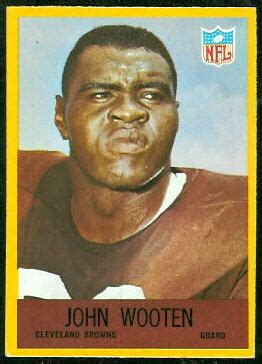 1967 Philadelphia Football Card 47 John Wooten Rookie Card