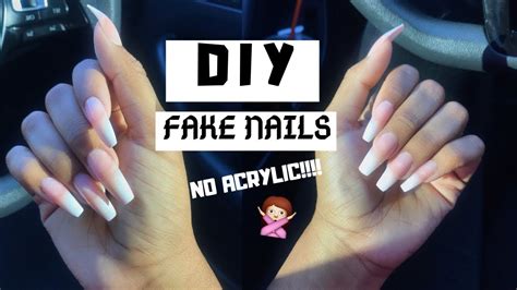 How To Diy Fake Nails At Home That Last No Acrylic Youtube