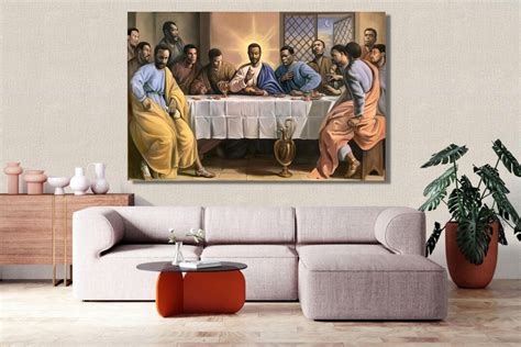 Last Supper African Canvas Wall Art,black Last Supper Print,black Jesus ...