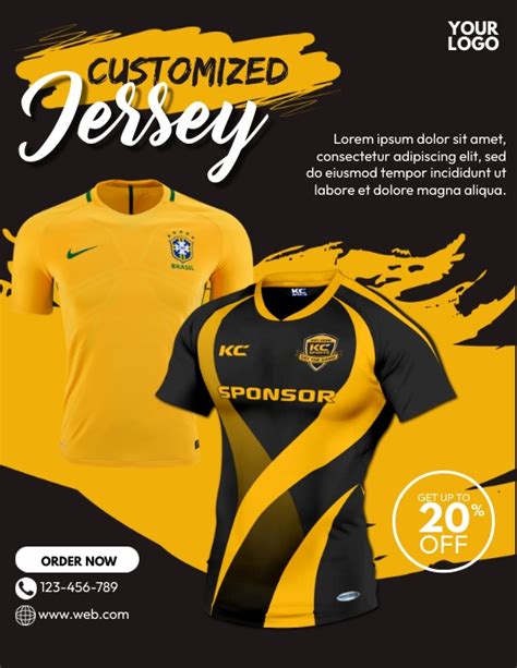 Copy Of Jersey Shirt Template Postermywall