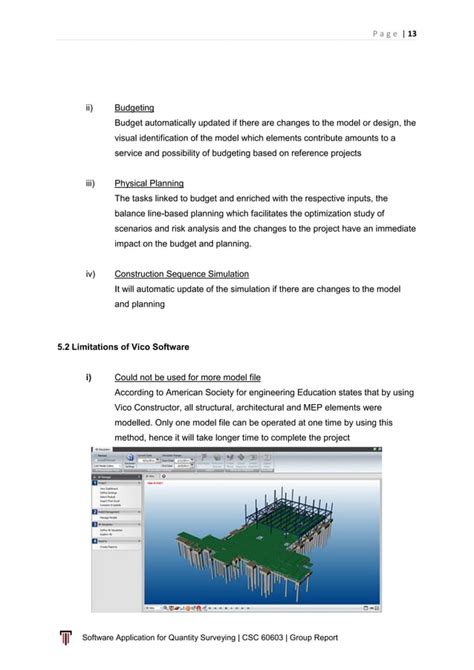 Software Application In Quantity Surveying Report Pdf