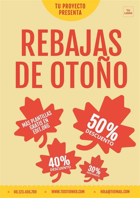 Carteles para Rebajas de Otoño editables online