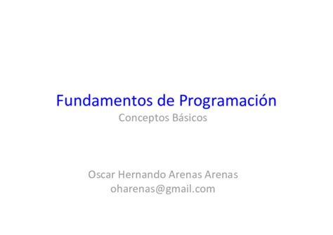 Pdf Fundamentos De Programación Conceptos Básicos Conceptos Básicos