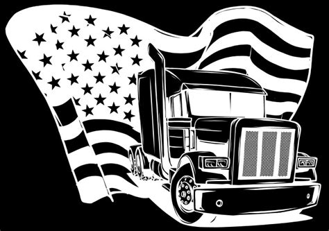 Semi Truck Silhouette Vector Images Over 1 800