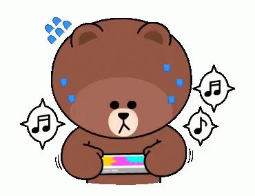 Brown Bear Playing Sticker Brown Bear Playing Gaming Discover